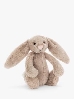 Jellycat Bashful Bunny Soft Toy, Beige, Beige