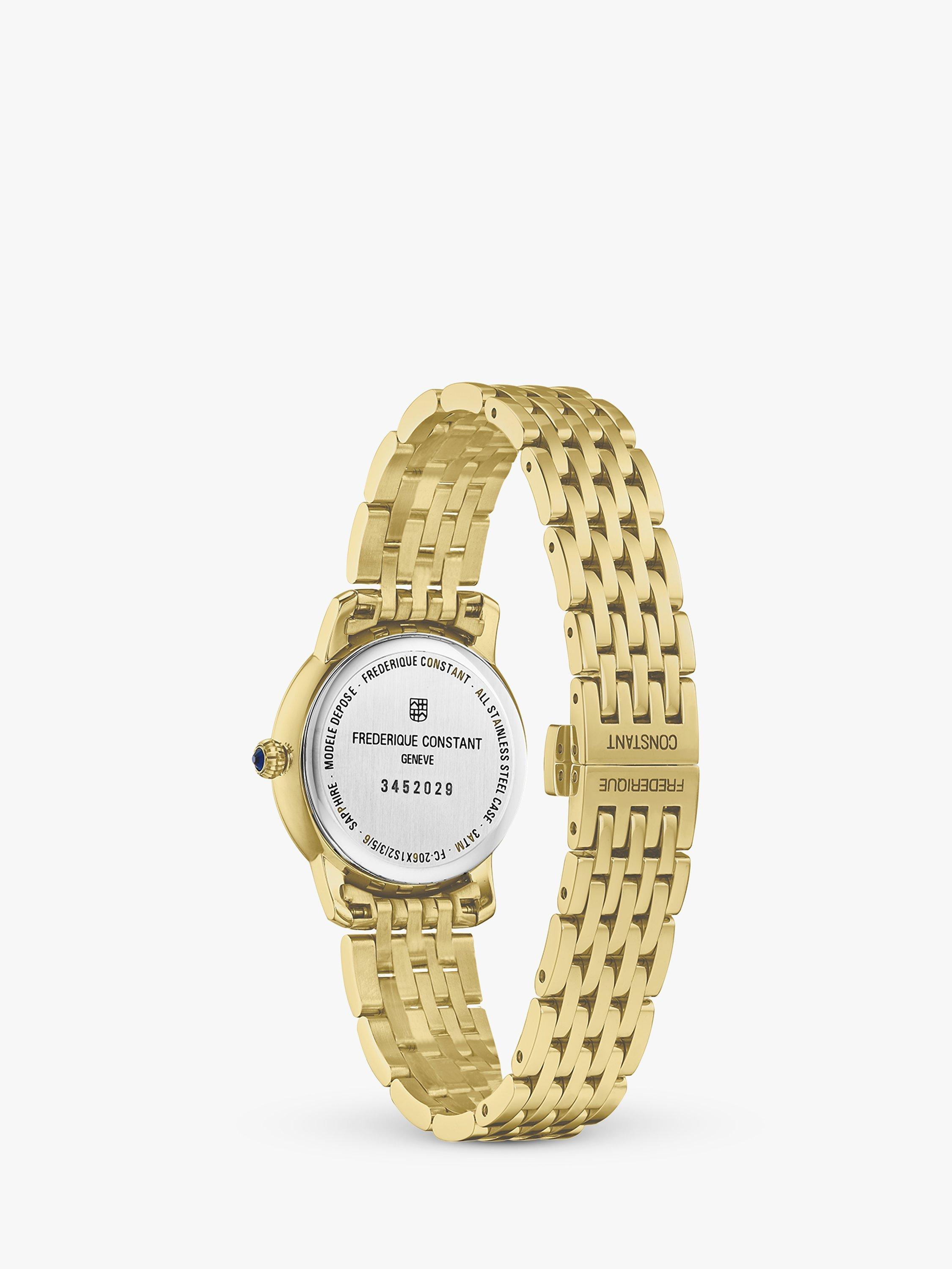 Product image 3 of 3, which shows Frederique Constant FC-220MPWD1S25B Women's Slimline Watch, Gold