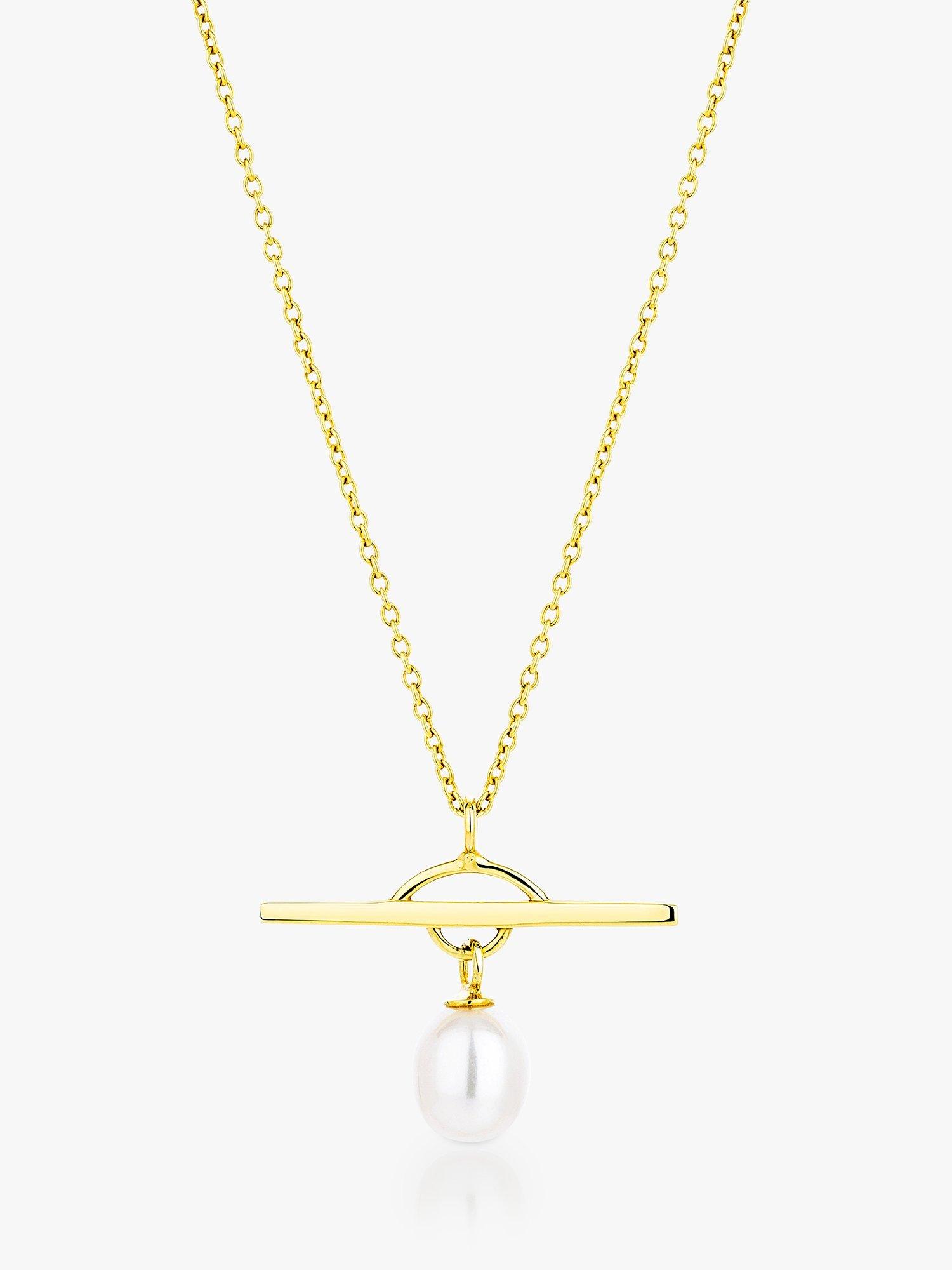 Claudia Bradby Chakra Freshwater Pearl Pendant Necklace, Gold