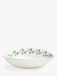 Sophie Conran for Portmeirion Mistletoe Porcelain Pasta Bowl, Set of 4, 23.5cm, White/Green