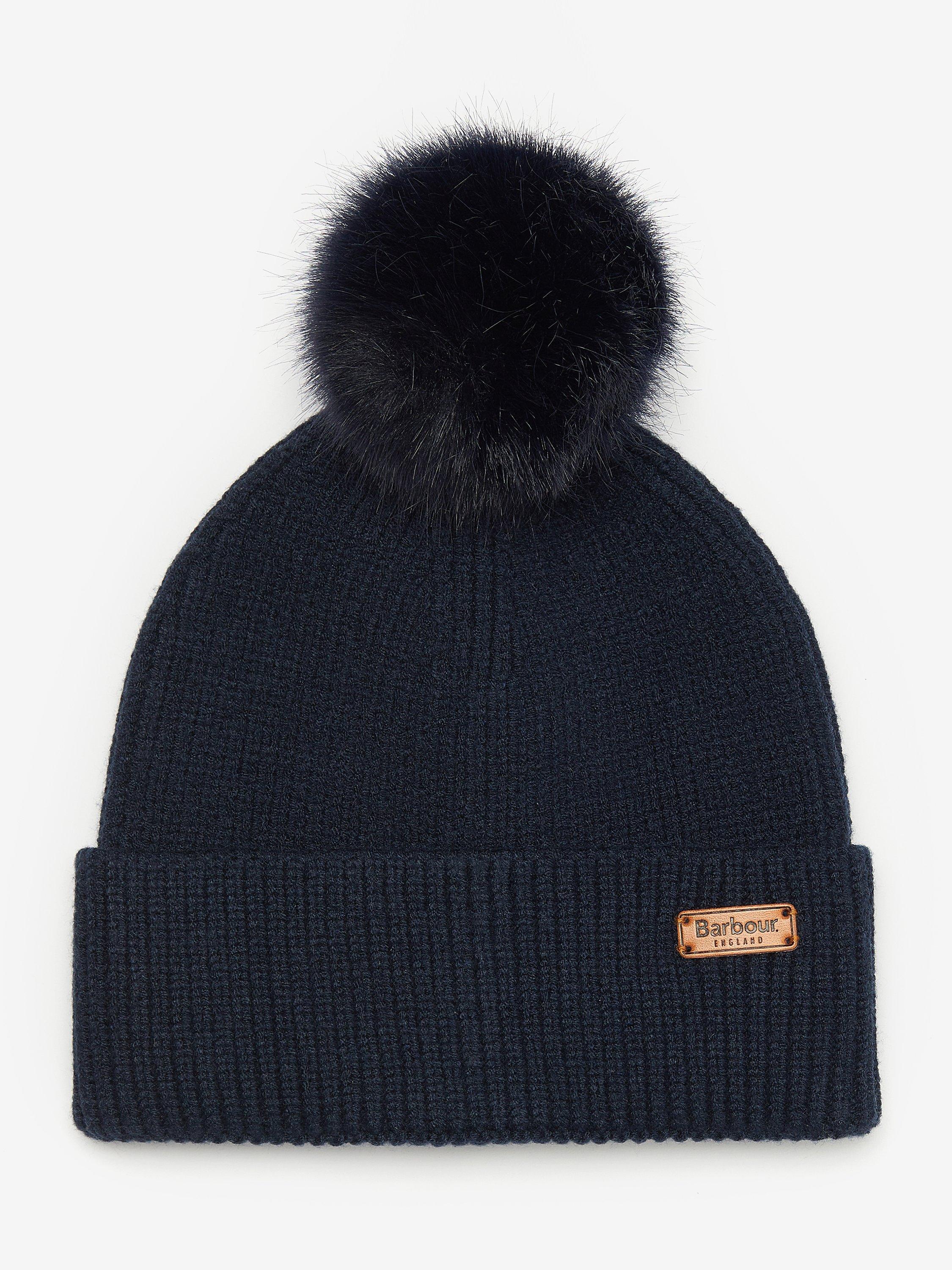 Product image 3 of 6, which shows Barbour Dover & Hailes Beanie Hat & Scarf Gift Set, Navy/Multi
