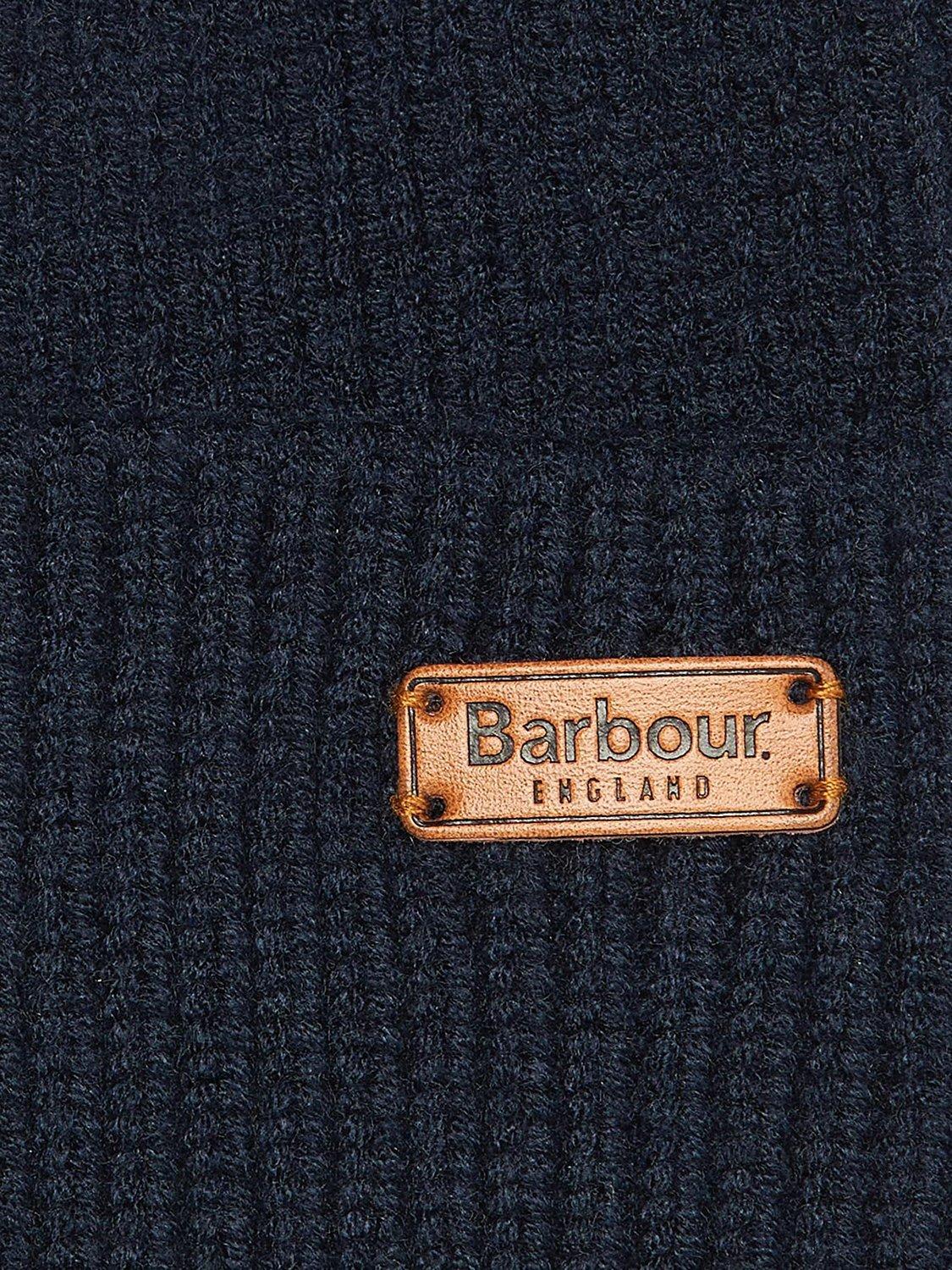 Product image 5 of 6, which shows Barbour Dover & Hailes Beanie Hat & Scarf Gift Set, Navy/Multi