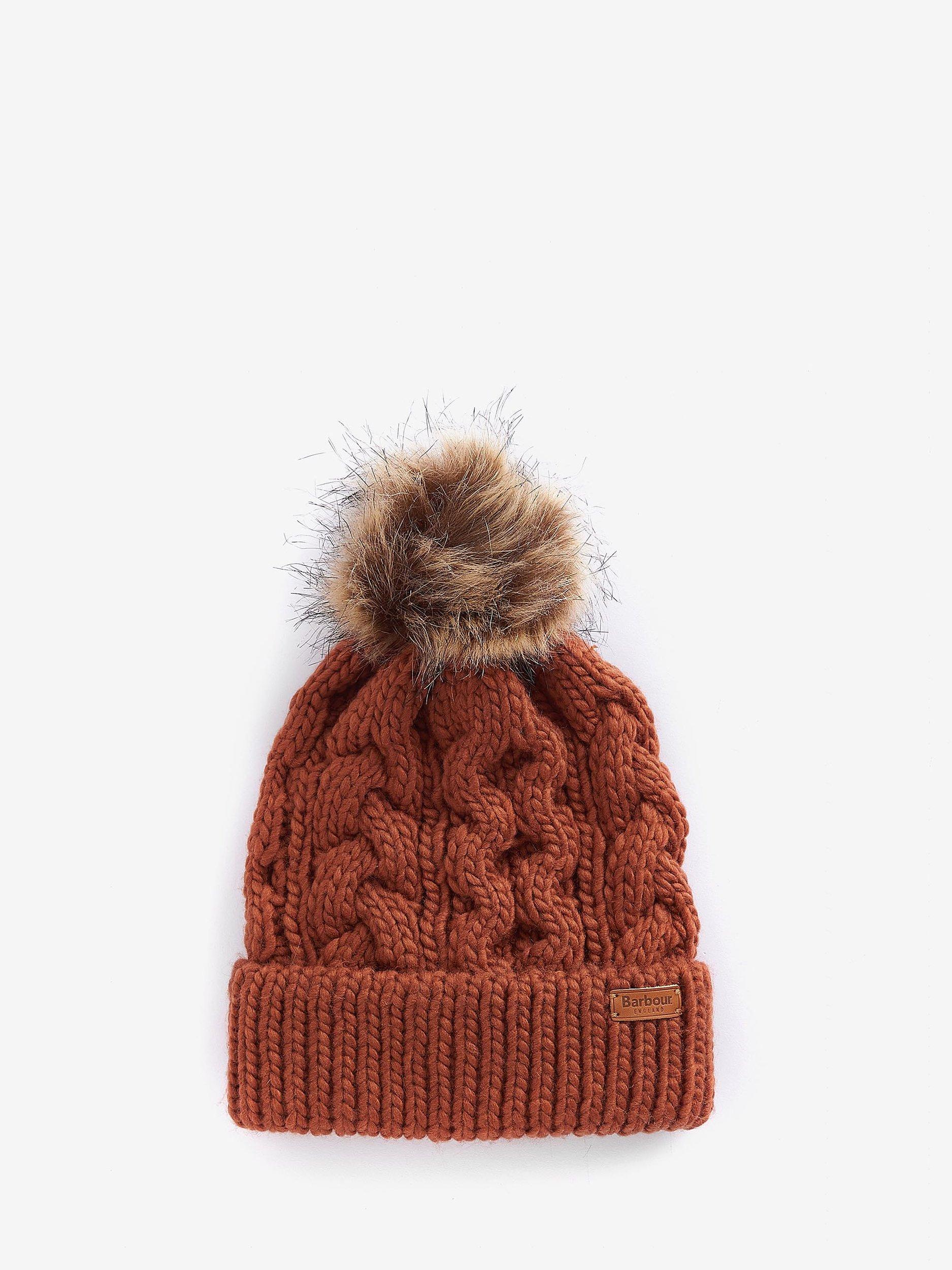 Barbour Penshaw Cable Beanie, Warm Ginger