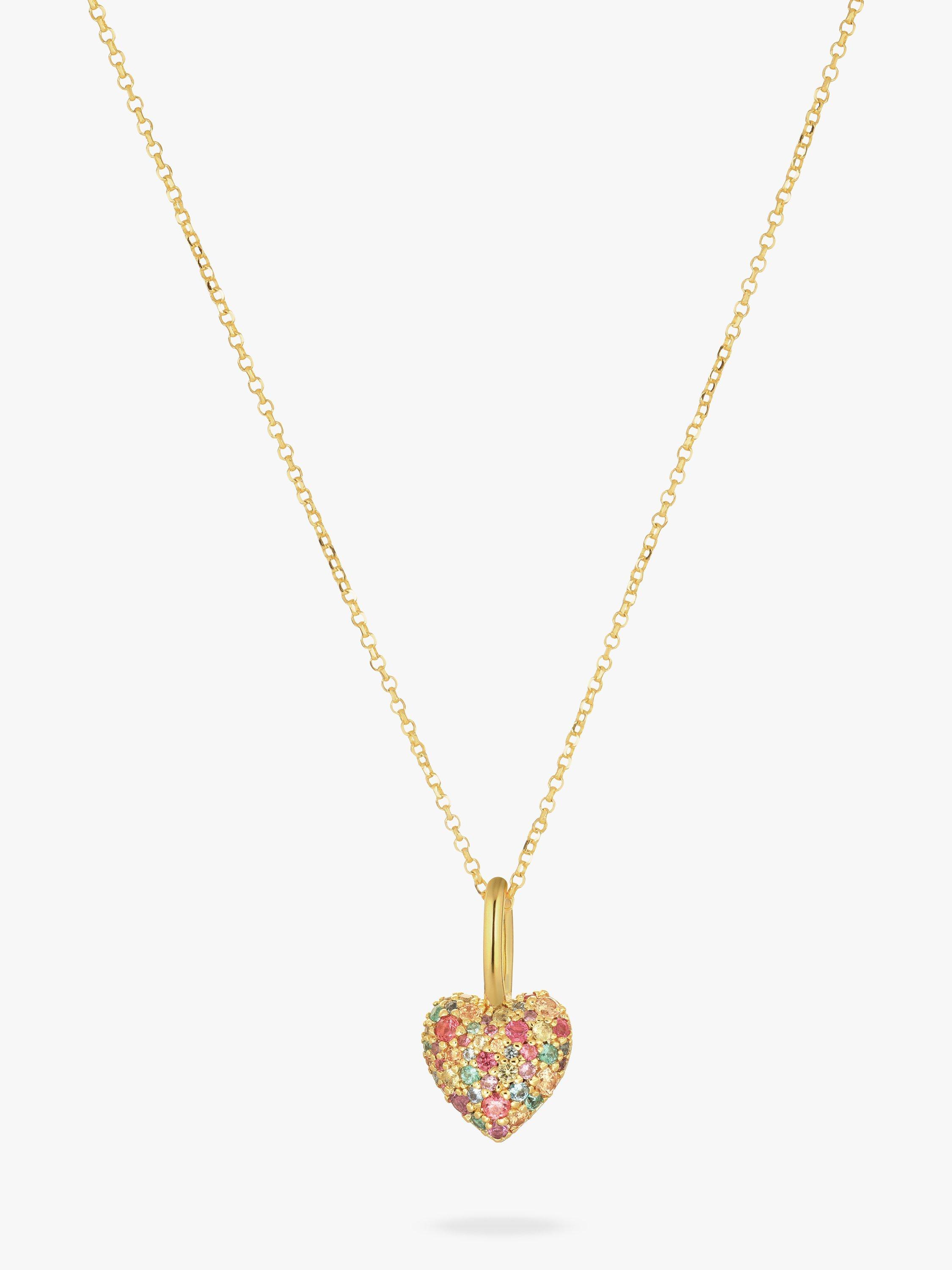 Product image 1 of 1, which shows Sif Jakobs Jewellery Caro Multicoloured Zirconia Pendant Necklace, Gold