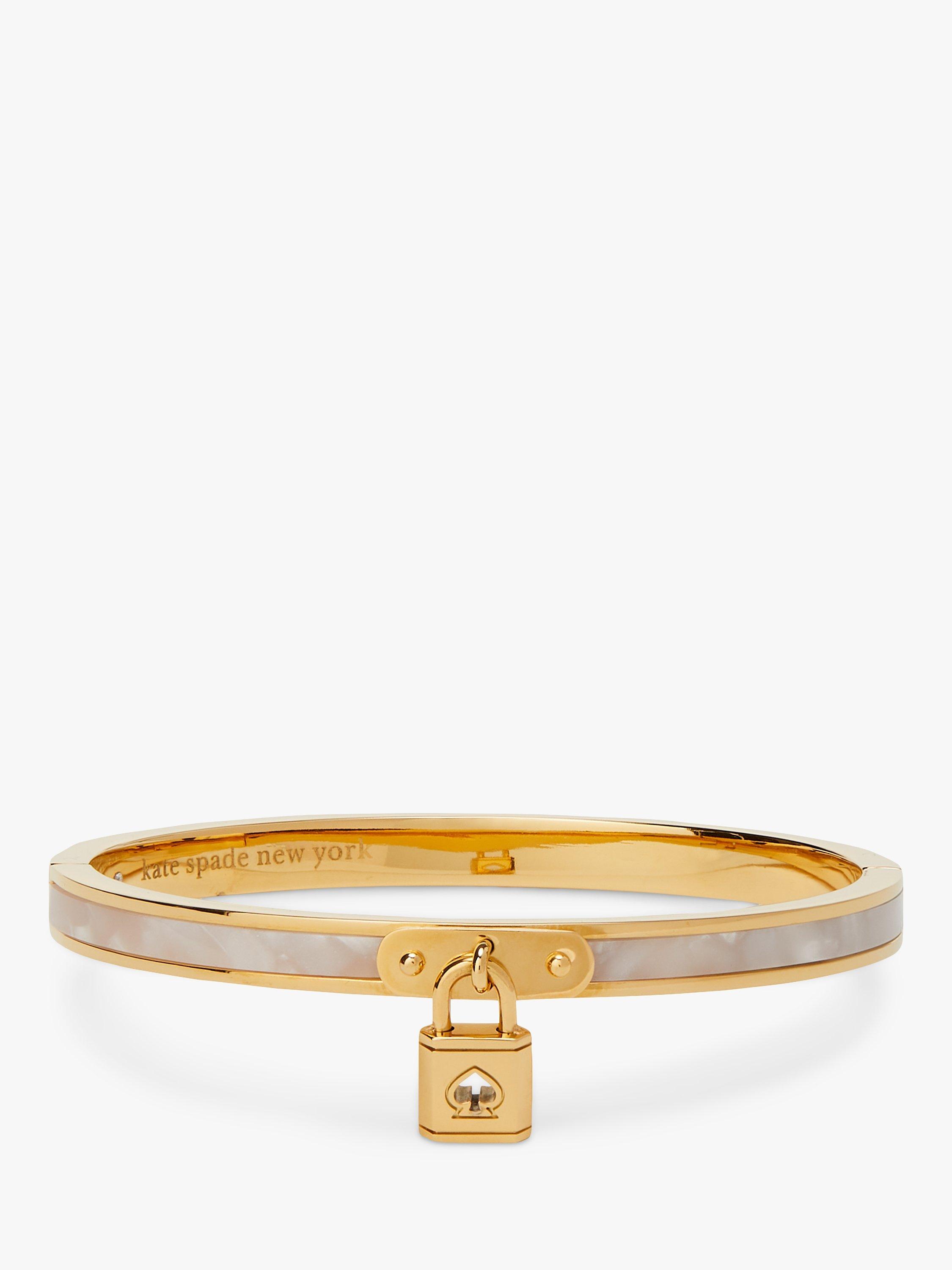 kate spade new york Lock Charm Bangle, Gold