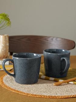 Denby Dark Grey Speckle Stoneware Mugs, Set of 2, 400ml, Grey - view 2, Grey