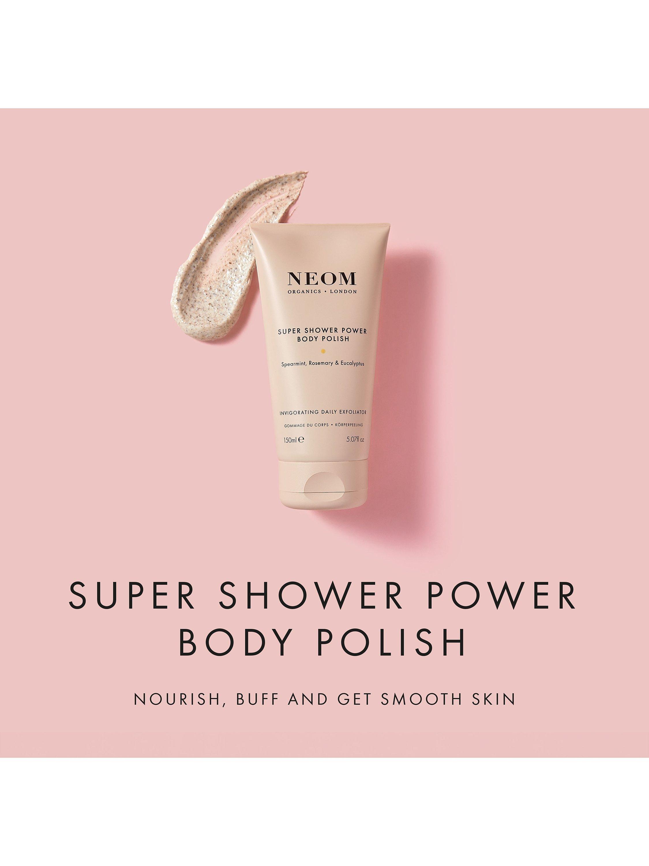 Product image 4 of 7, which shows NEOM Wellbeing London Super Shower Power Body Polish, 150ml