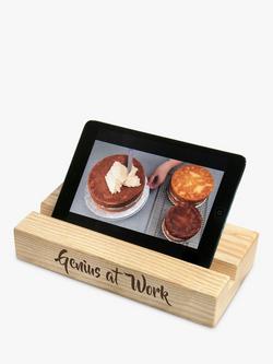 Treat Republic Personalised Oak Single Kitchen Recipe Book or Tablet Holder, Brown, Brown