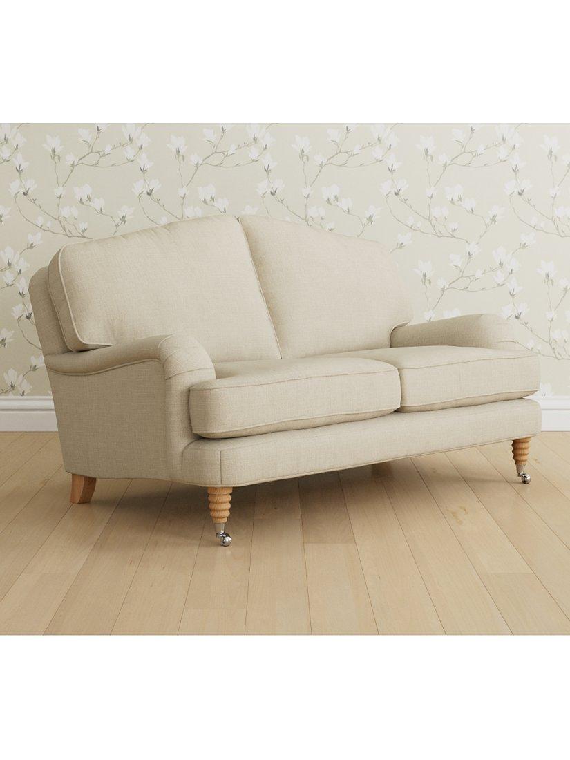 Lynden Range, Laura Ashley Lynden Small 2 Seater Sofa, Oak Leg, Wooton Natural