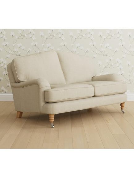 Laura Ashley Lynden Small 2 Seater Sofa, Oak Leg, Wooton Natural