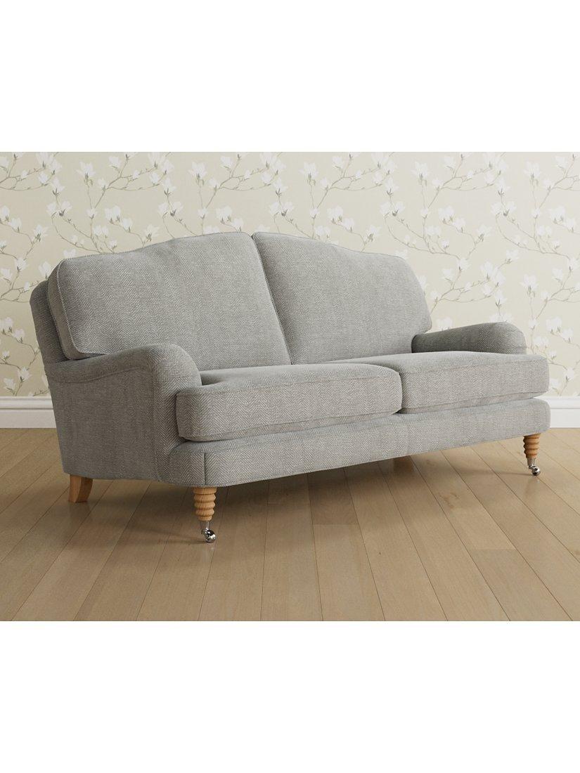 Lynden Range, Laura Ashley Lynden Medium 2 Seater Sofa, Oak Leg, Edwin Silver