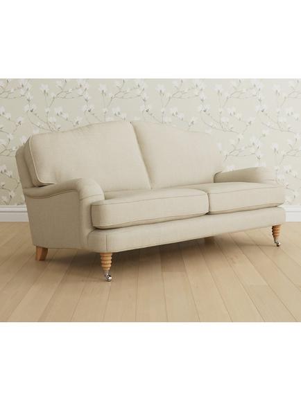 Laura Ashley Lynden Medium 2 Seater Sofa, Oak Leg, Wooton Natural
