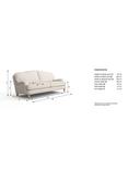 Laura Ashley Lynden Large 3 Seater Sofa, Oak Leg, Edwin Silver