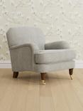 Laura Ashley Lynden Armchair, Teak Leg, Edwin Silver