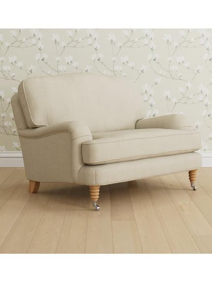 Laura Ashley Lynden Snuggler, Oak Leg, Wooton Natural