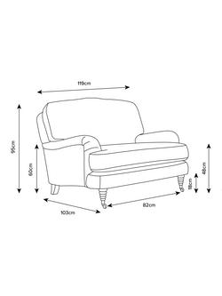 Laura Ashley Lynden Snuggler, Oak Leg - view 2, Wooton Natural