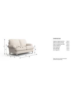 Laura Ashley Beaumaris Small 2 Seater Sofa, Oak Leg - view 2, Orla Gold
