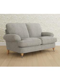 Laura Ashley Beaumaris Small 2 Seater Sofa, Oak Leg, Orla Pale Steel