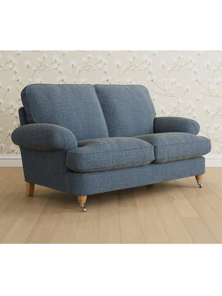 Laura Ashley Beaumaris Small 2 Seater Sofa, Oak Leg, Orla Seaspray