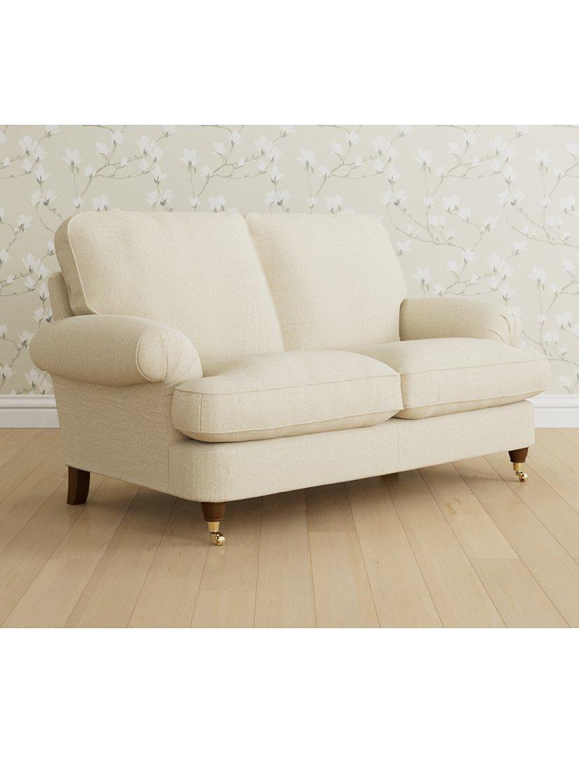 Beaumaris Range, Laura Ashley Beaumaris Small 2 Seater Sofa, Teak Leg, Orla Natural