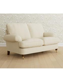 Laura Ashley Beaumaris Small 2 Seater Sofa, Teak Leg, Orla Natural