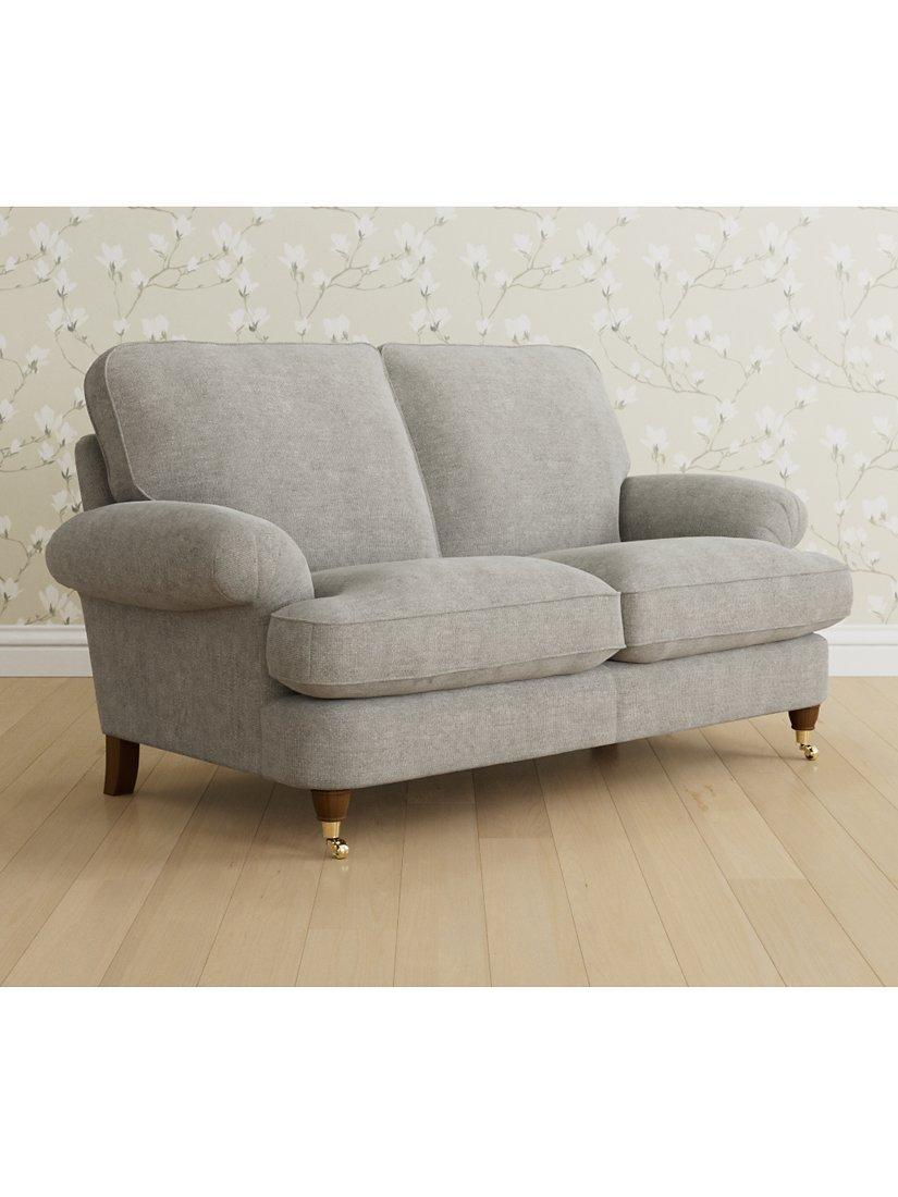 Beaumaris Range, Laura Ashley Beaumaris Small 2 Seater Sofa, Teak Leg, Orla Pale Steel