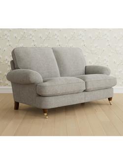 Laura Ashley Beaumaris Small 2 Seater Sofa, Teak Leg, Orla Pale Steel