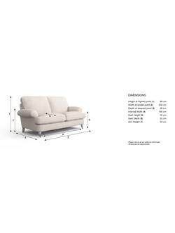 Laura Ashley Beaumaris Medium 2 Seater Sofa, Oak Leg - view 2, Orla Gold