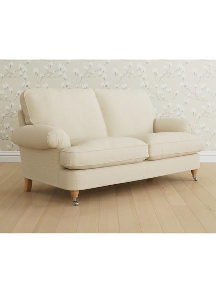Laura Ashley Beaumaris Medium 2 Seater Sofa, Oak Leg, Orla Natural