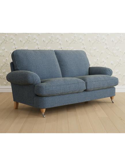 Laura Ashley Beaumaris Medium 2 Seater Sofa, Oak Leg, Orla Seaspray