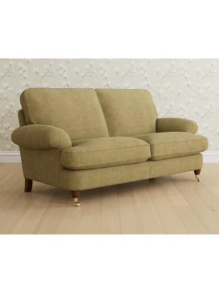 Laura Ashley Beaumaris Medium 2 Seater Sofa, Teak Leg, Orla Gold