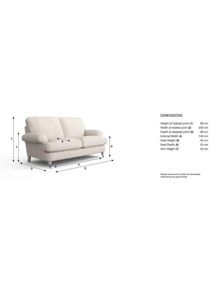 Laura Ashley Beaumaris Medium 2 Seater Sofa, Teak Leg - view 2, Orla Gold