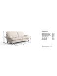 Laura Ashley Beaumaris Large 3 Seater Sofa, Oak Leg, Orla Pale Steel