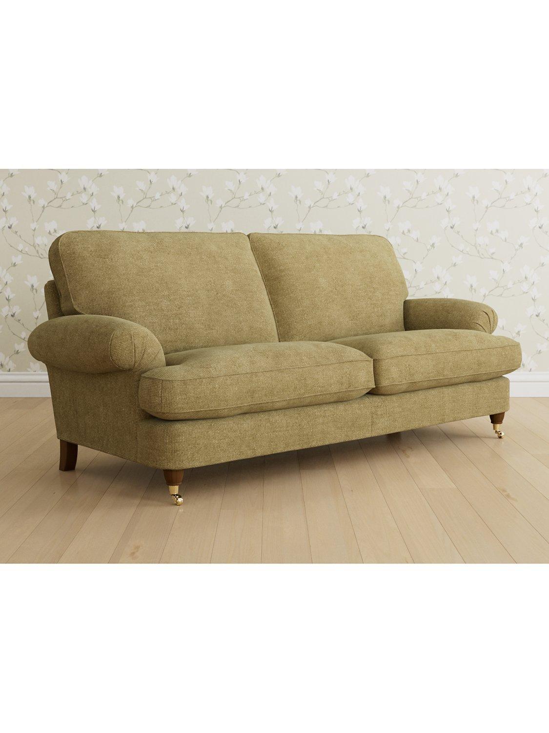 Beaumaris Range, Laura Ashley Beaumaris Large 3 Seater Sofa, Teak Leg, Orla Gold