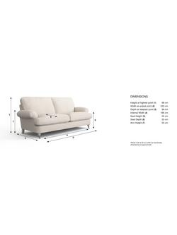 Laura Ashley Beaumaris Large 3 Seater Sofa, Teak Leg - view 2, Orla Gold