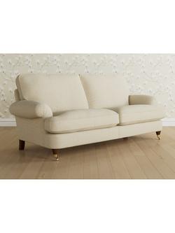Laura Ashley Beaumaris Large 3 Seater Sofa, Teak Leg, Orla Natural