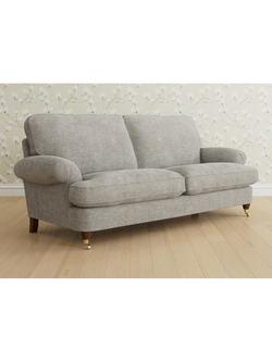 Laura Ashley Beaumaris Large 3 Seater Sofa, Teak Leg, Orla Pale Steel