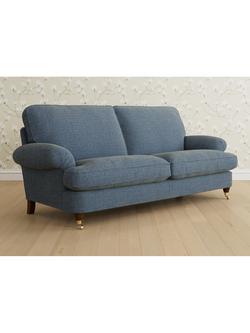 Laura Ashley Beaumaris Large 3 Seater Sofa, Teak Leg, Orla Seaspray