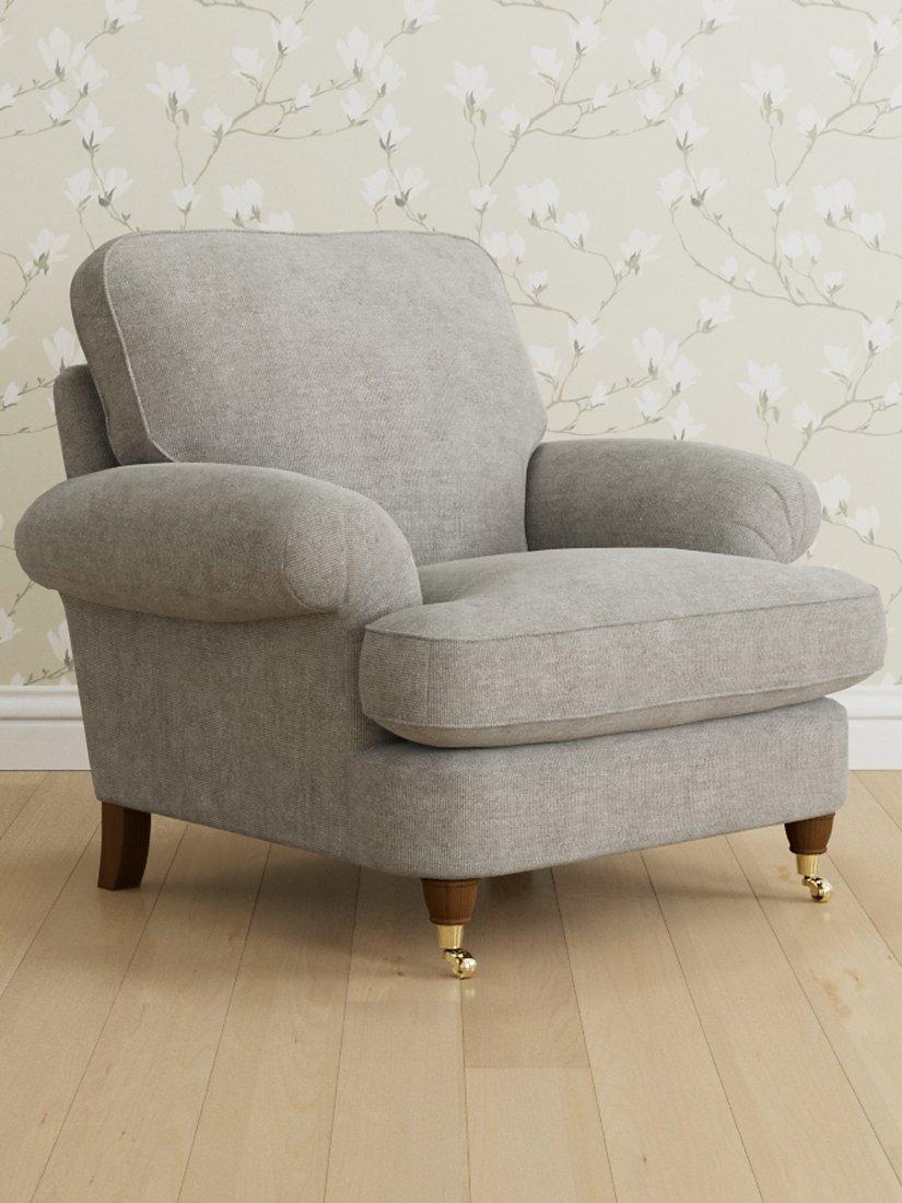 Beaumaris Range, Laura Ashley Beaumaris Armchair, Teak Leg, Orla Pale Steel