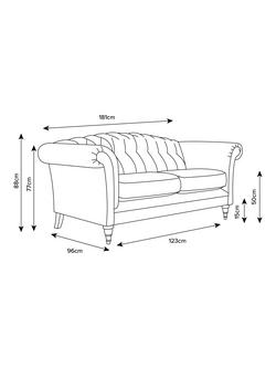 Laura Ashley Gloucester Medium 2 Seater Sofa, Teak Leg - view 2, Edwin Natural