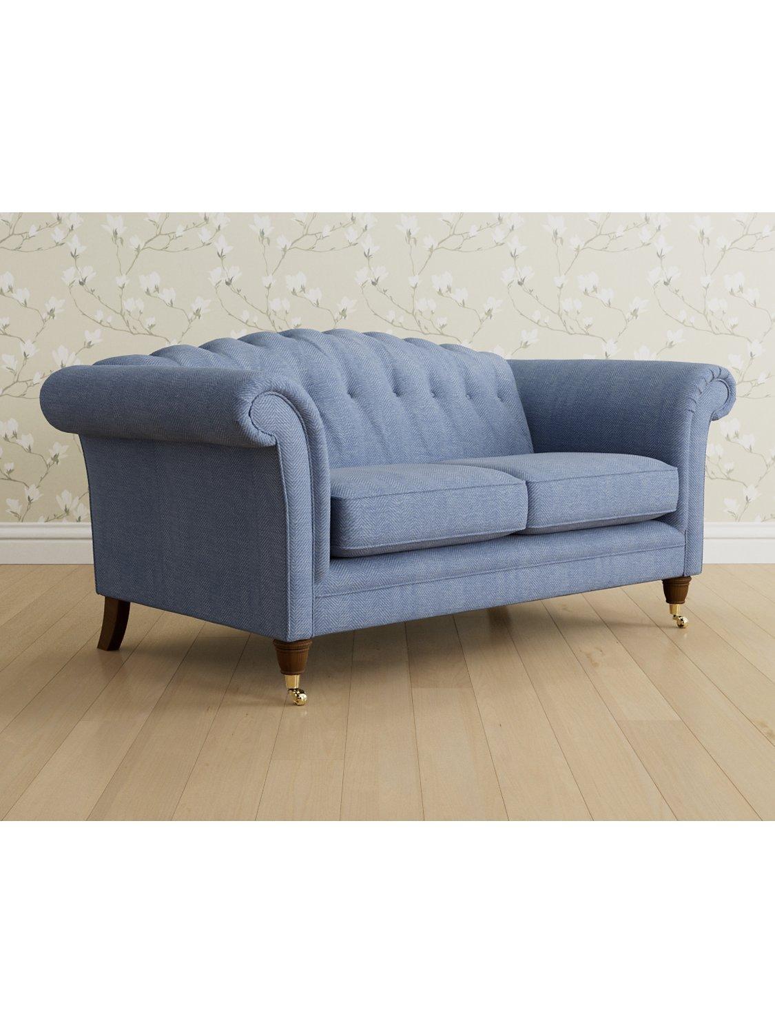 Gloucester Range, Laura Ashley Gloucester Medium 2 Seater Sofa, Teak Leg, Edwin Seaspray