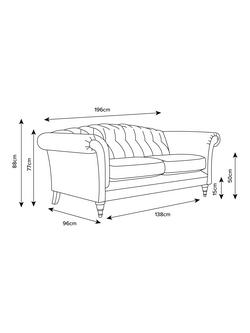 Laura Ashley Gloucester Large 3 Seater Sofa, Oak Leg - view 2, Edwin Natural
