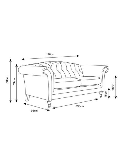 Laura Ashley Gloucester Large 3 Seater Sofa, Teak Leg - view 2, Edwin Natural