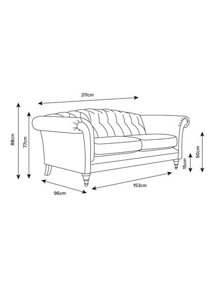 Laura Ashley Gloucester Grand 4 Seater Sofa, Teak Leg - view 2, Edwin Natural