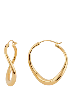 Dinny Hall Small Wave Hoops, Gold - view 2, Gold