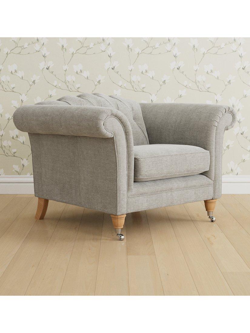 Gloucester Range, Laura Ashley Gloucester Armchair, Oak Leg, Edwin Silver