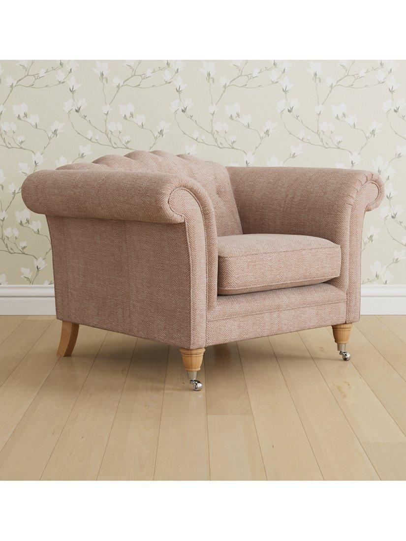 Gloucester Range, Laura Ashley Gloucester Armchair, Oak Leg, Edwin Blush