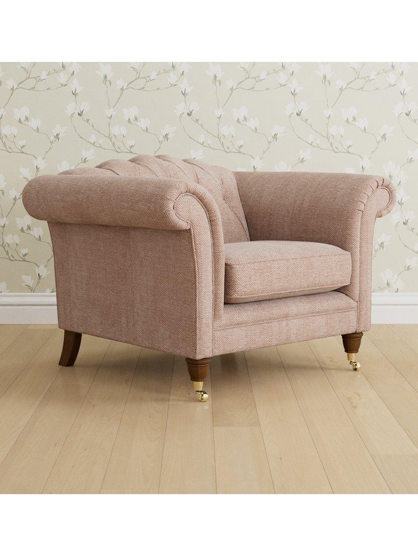 Gloucester Range, Laura Ashley Gloucester Armchair, Teak Leg, Edwin Blush