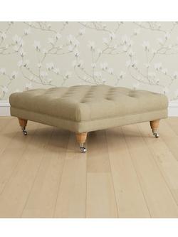 Laura Ashley Gloucester Footstool, Oak Leg, Edwin Natural