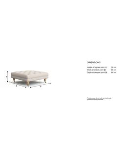Laura Ashley Gloucester Footstool, Oak Leg - view 2, Edwin Natural